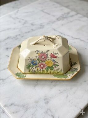 Antique Victorian Large Cheese Keeper/Butter Dish 10" X8" X 6" Beautiful